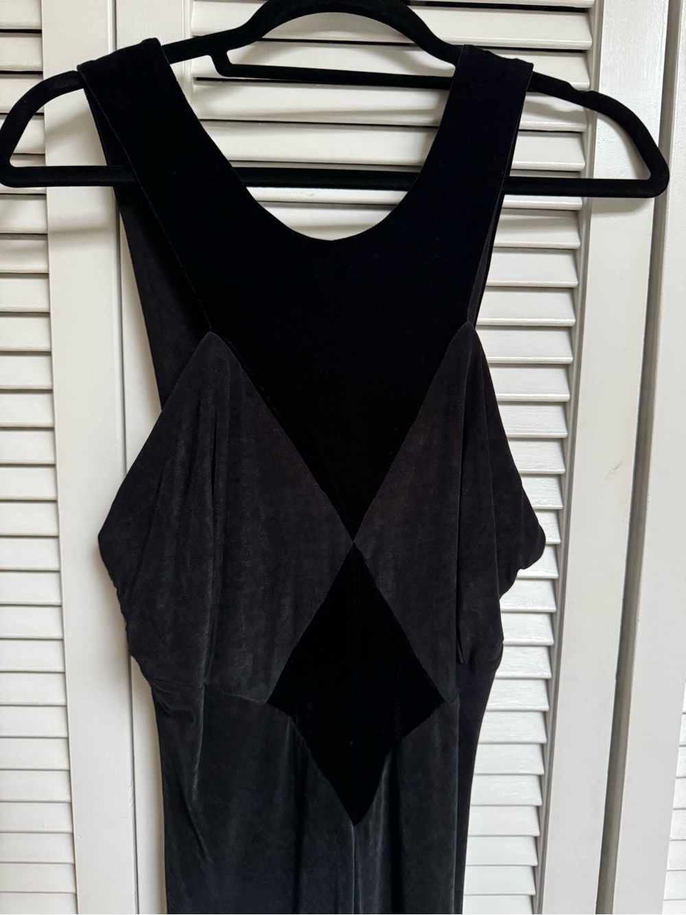Black Velvet Accent Evening Gown - Women Dresses Size 12 - Picture 8 of 9